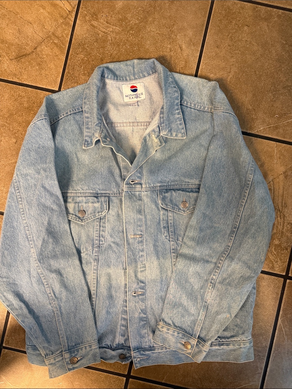 Nothing Else Is A Pepsi Light Wash Denim Jacket /VINTAGE/NWOT XL